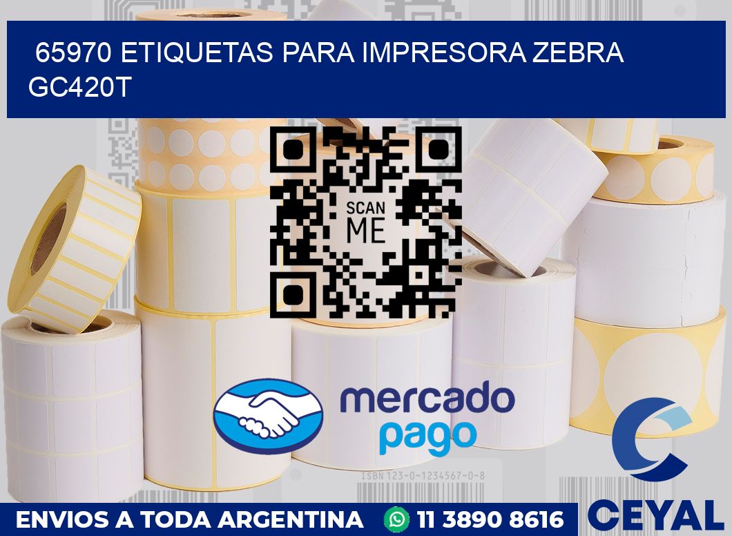 65970 etiquetas para impresora zebra GC420T