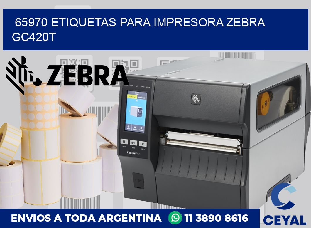 65970 etiquetas para impresora zebra GC420T