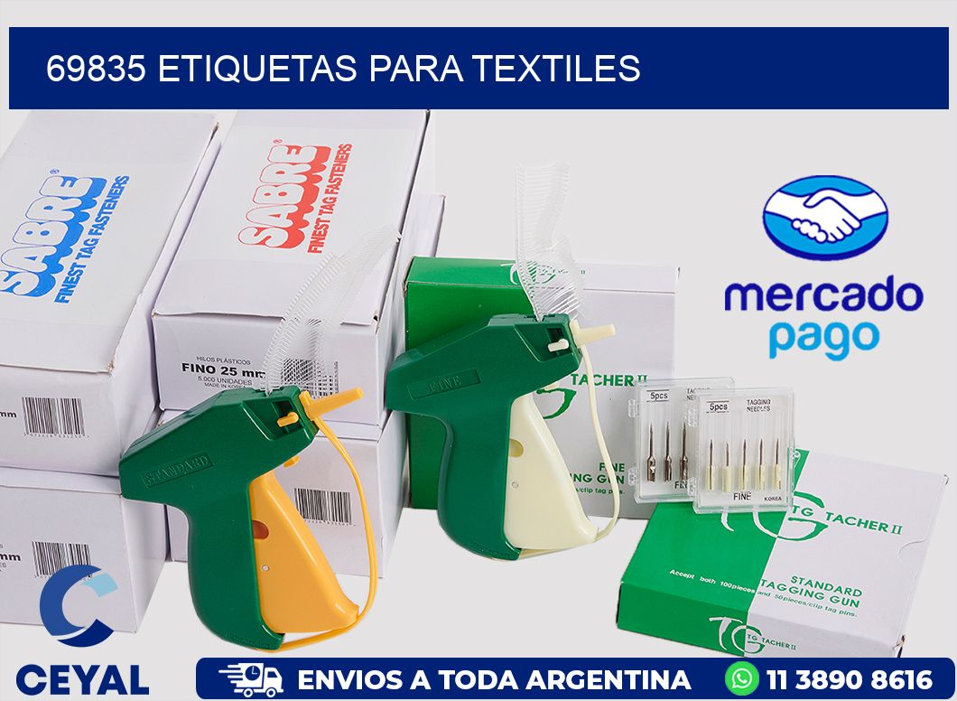 69835 etiquetas para textiles