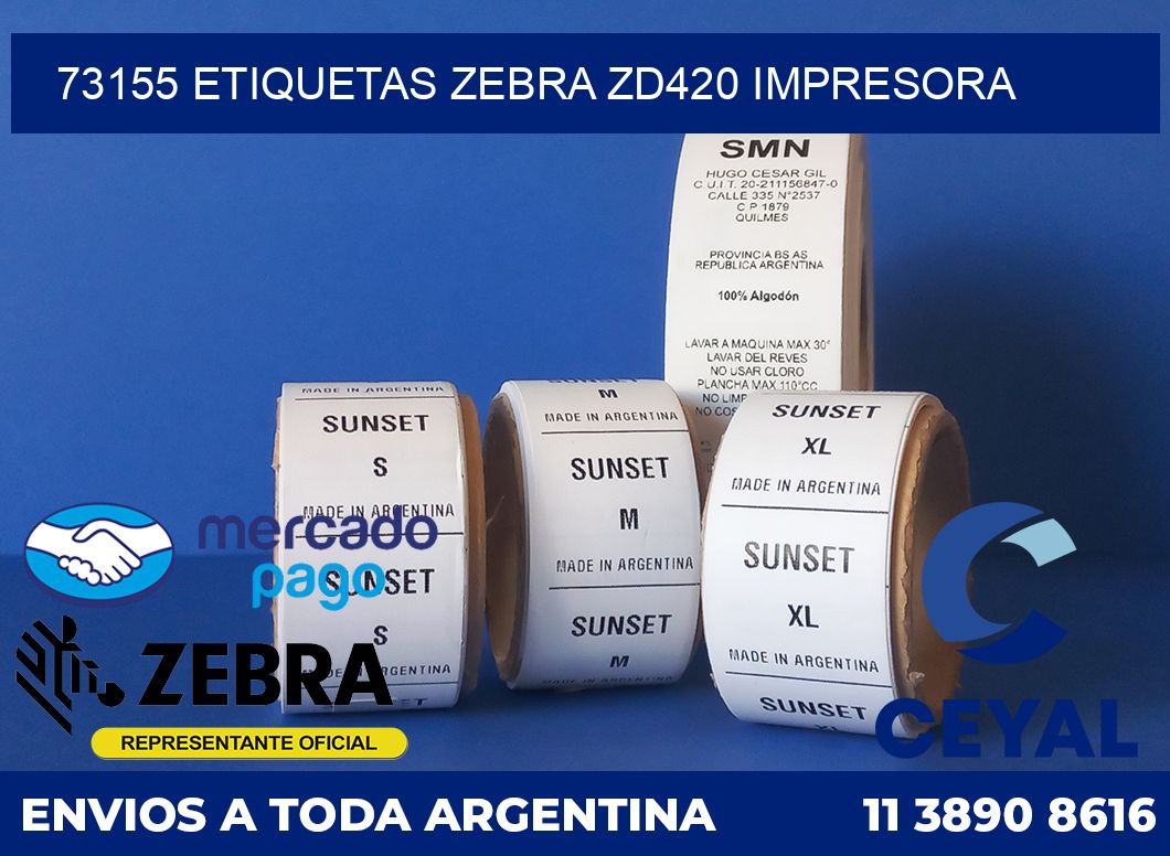 73155 etiquetas Zebra zd420 impresora