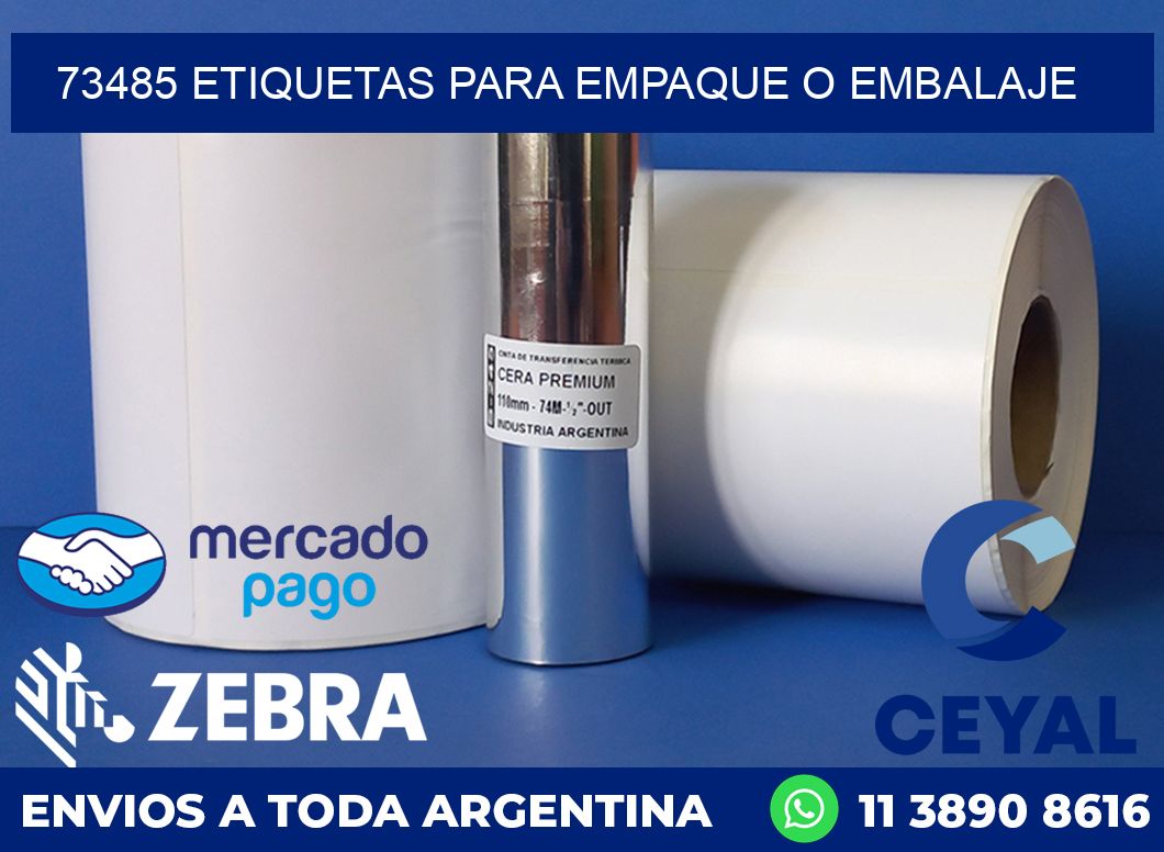 73485 etiquetas para empaque o embalaje