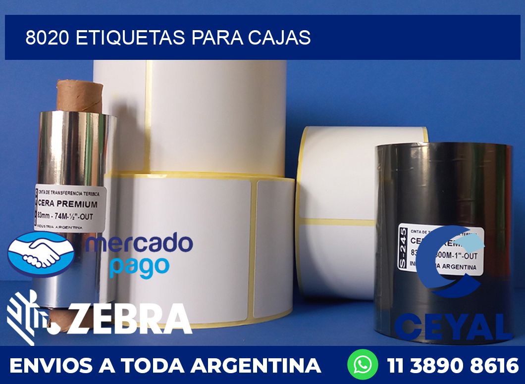 8020 etiquetas para cajas