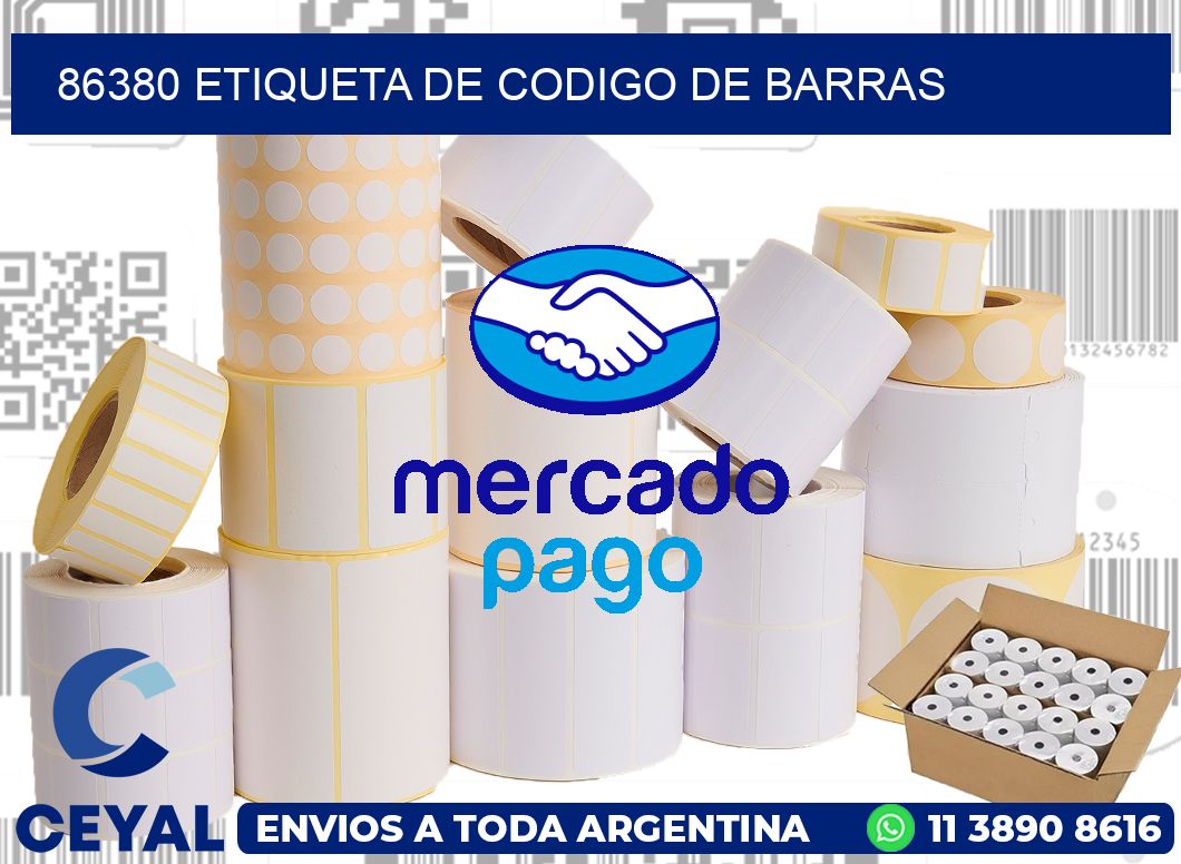 86380 Etiqueta de codigo de barras