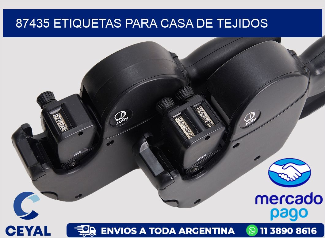 87435 Etiquetas para casa de tejidos
