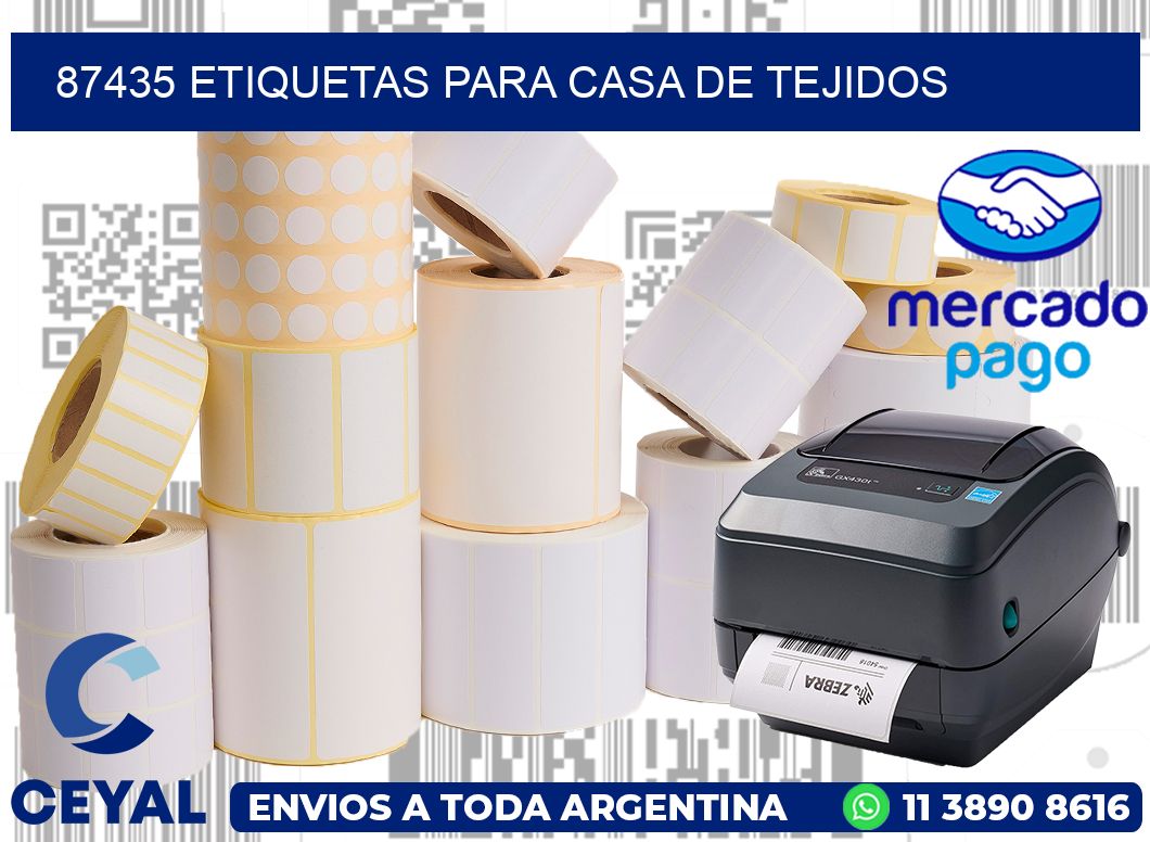 87435 Etiquetas para casa de tejidos