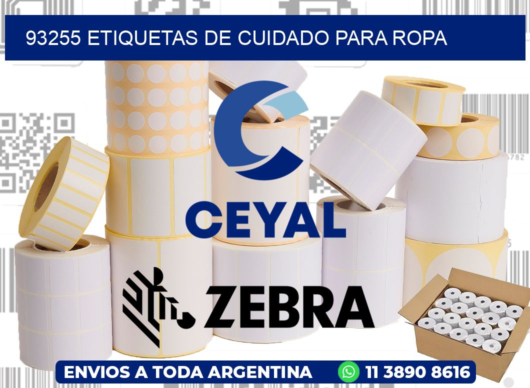 93255 Etiquetas de cuidado para ropa