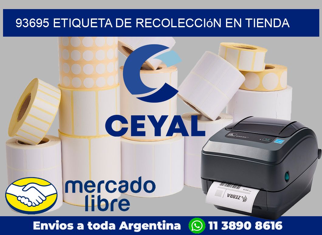 93695 Etiqueta de recolección en tienda