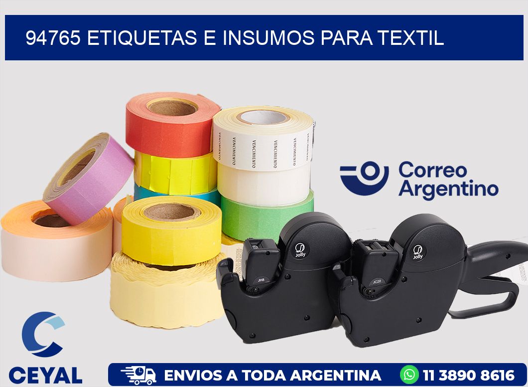 94765 etiquetas e insumos para textil