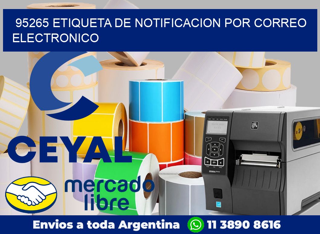 95265 Etiqueta de notificacion por correo electronico