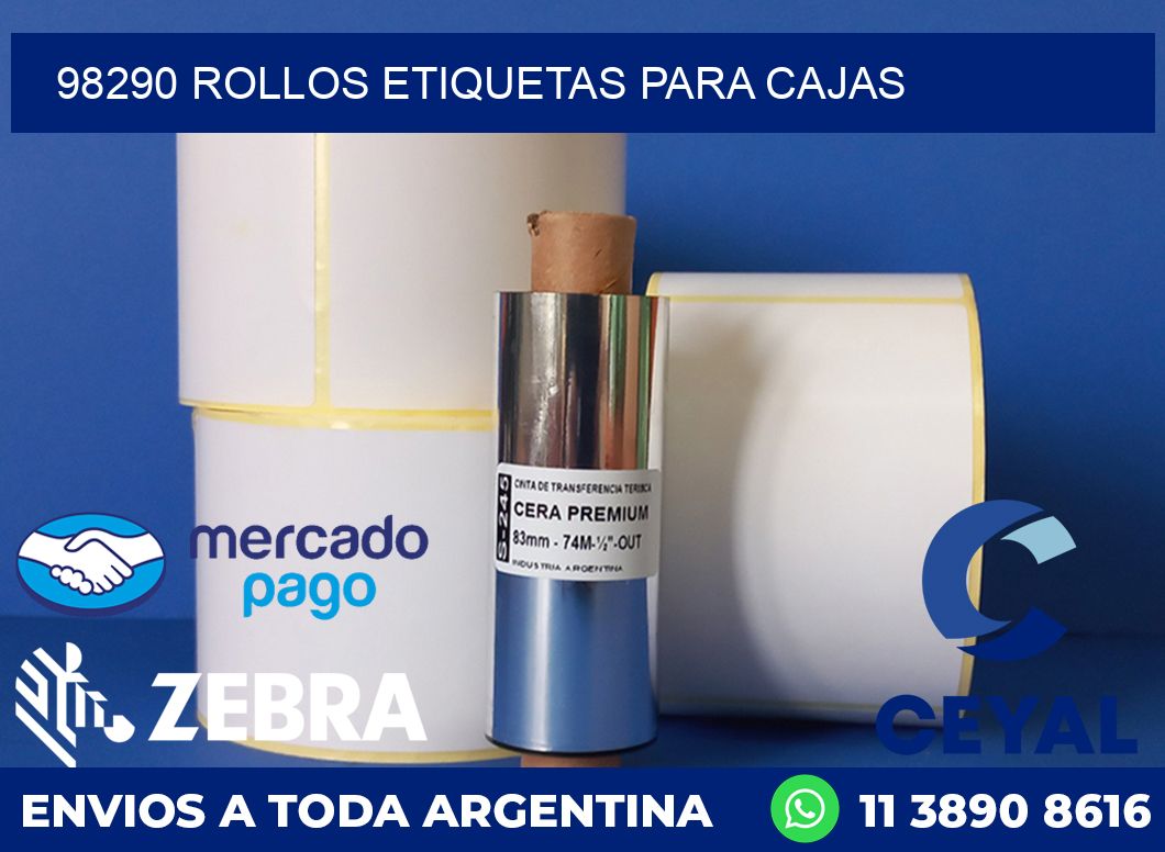 98290 rollos etiquetas para cajas