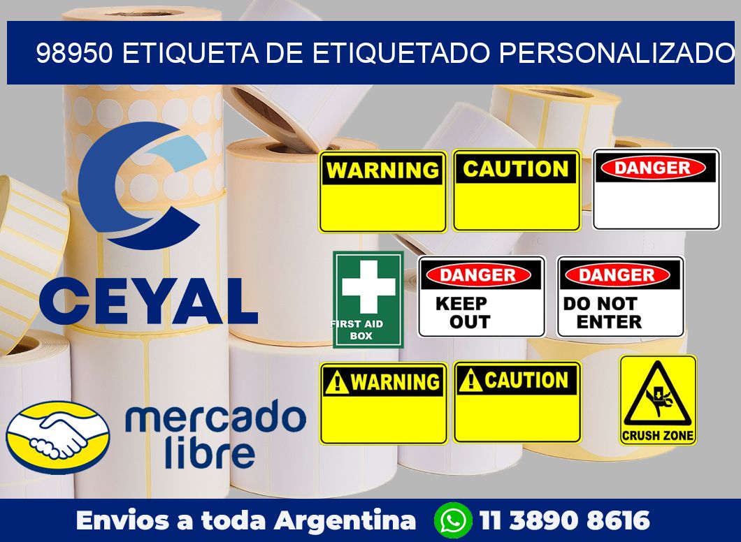 98950 Etiqueta de etiquetado personalizado