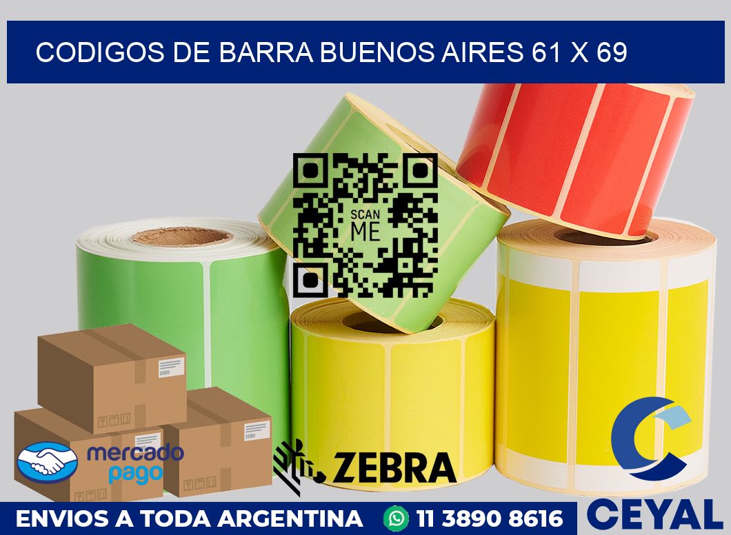 Codigos de barra Buenos Aires 61 x 69