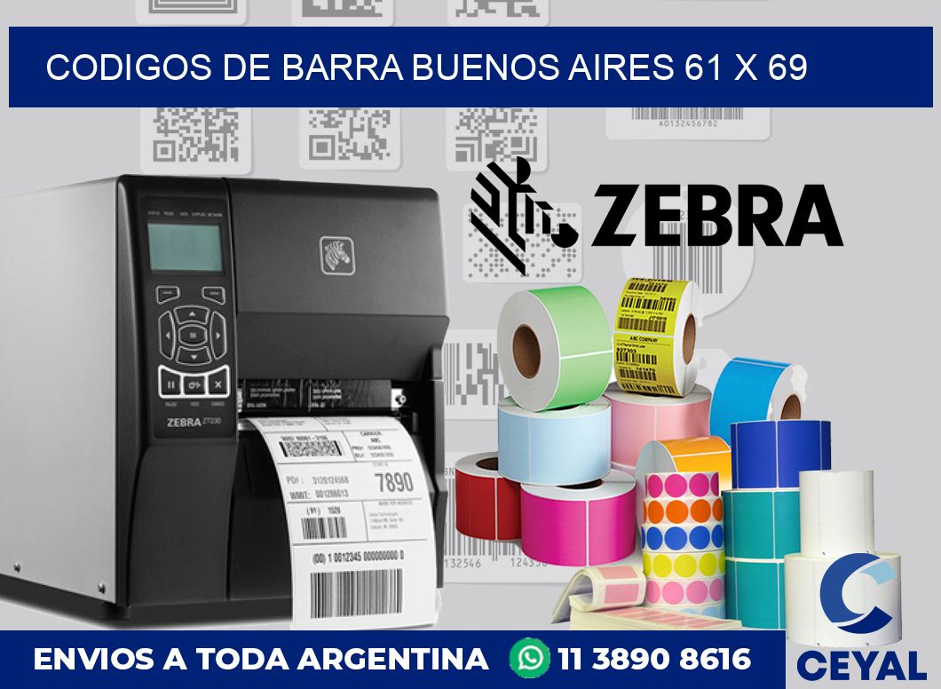 Codigos de barra Buenos Aires 61 x 69