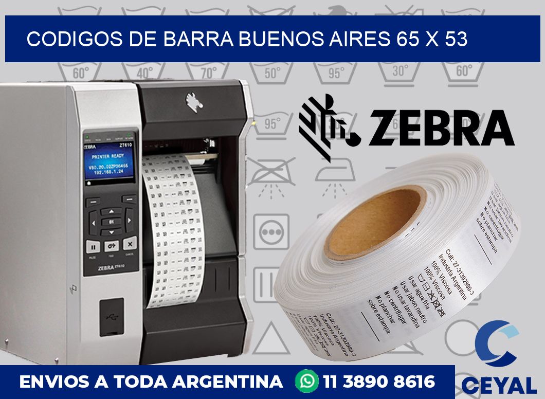 Codigos de barra Buenos Aires 65 x 53