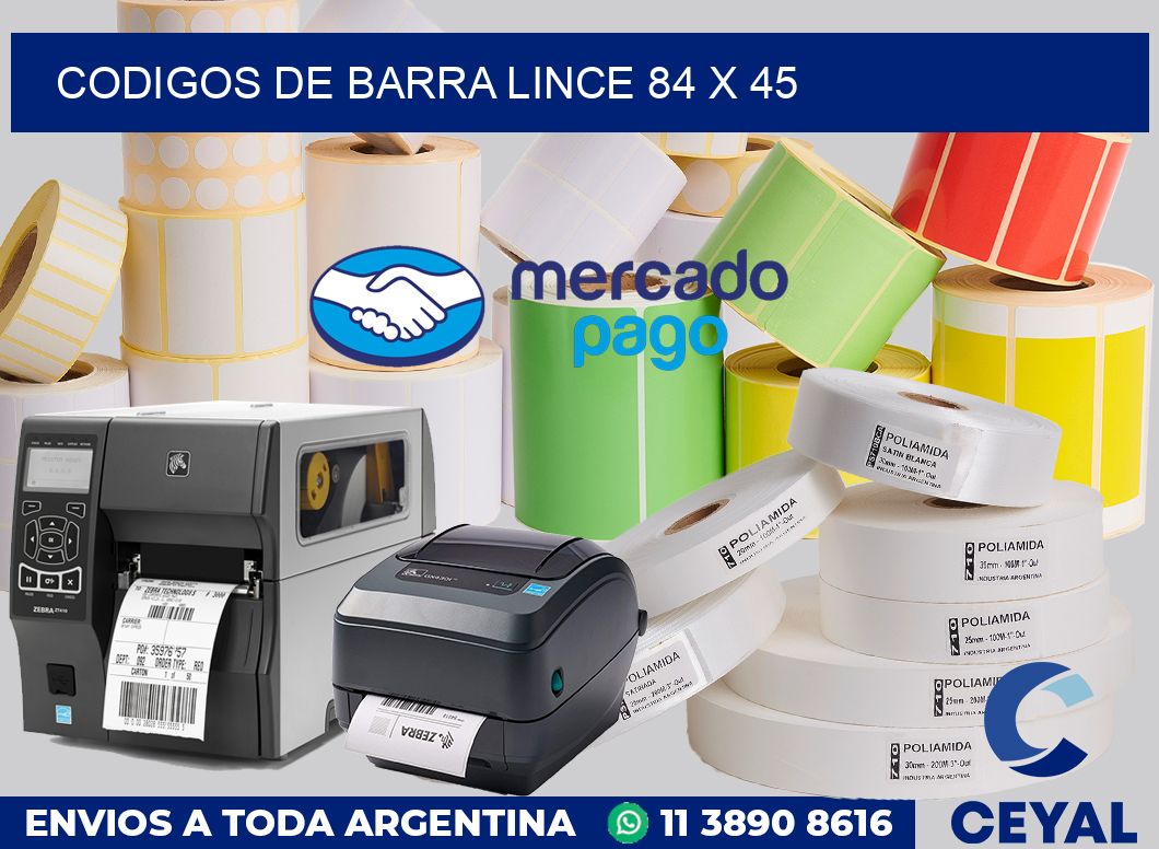 Codigos de barra Lince 84 x 45