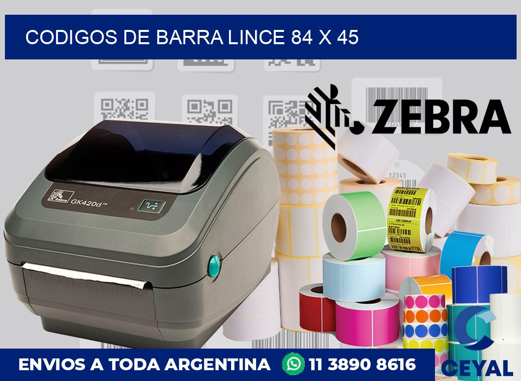 Codigos de barra Lince 84 x 45