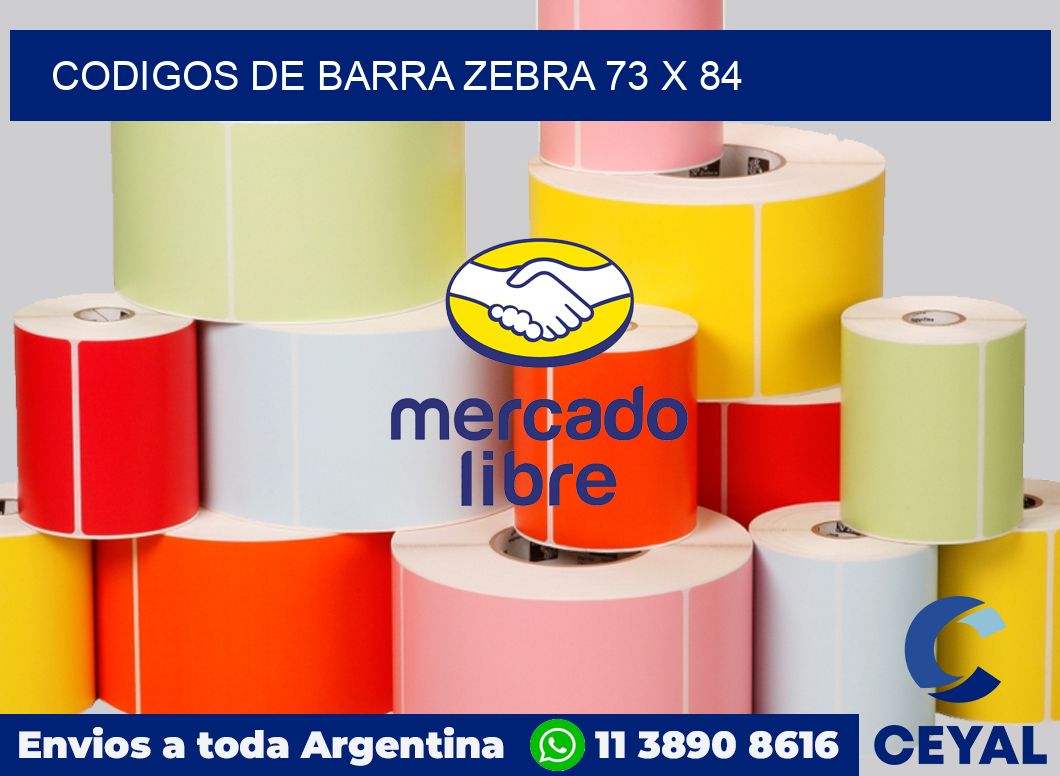 Codigos de barra Zebra 73 x 84