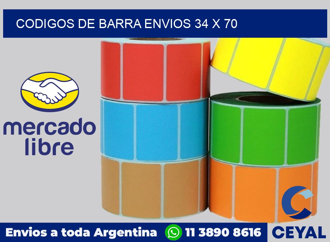 Codigos de barra envios 34 x 70