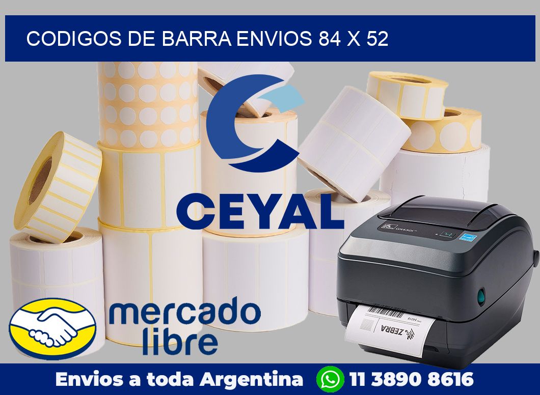 Codigos de barra envios 84 x 52