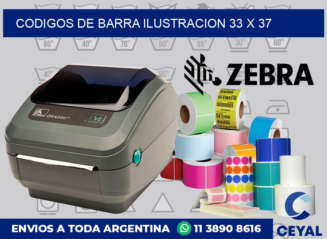 Codigos de barra ilustracion 33 x 37