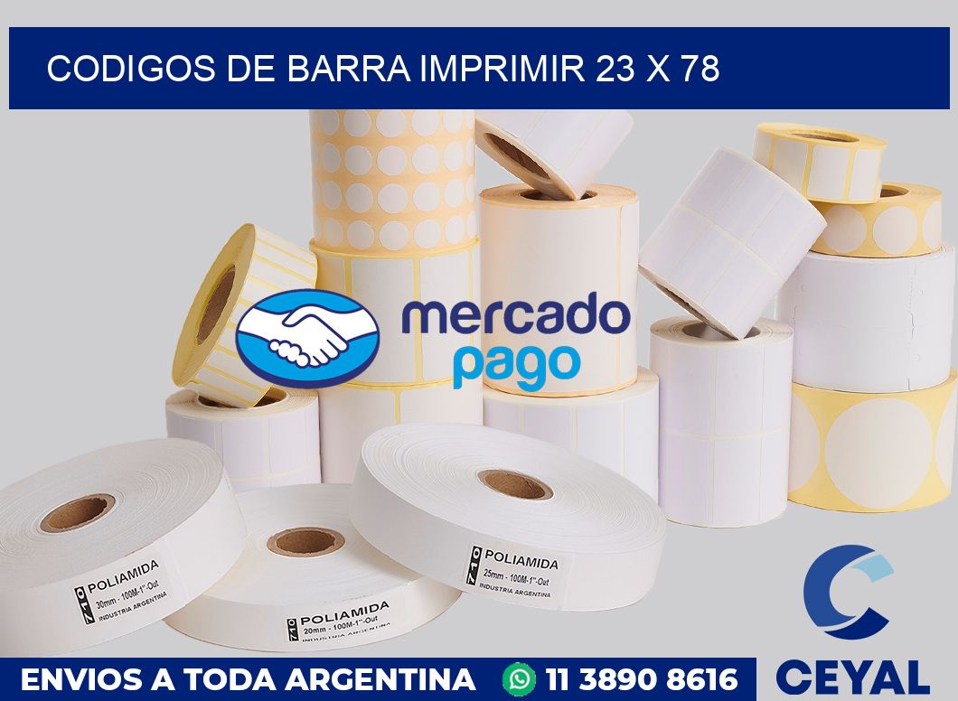 Codigos de barra imprimir 23 x 78