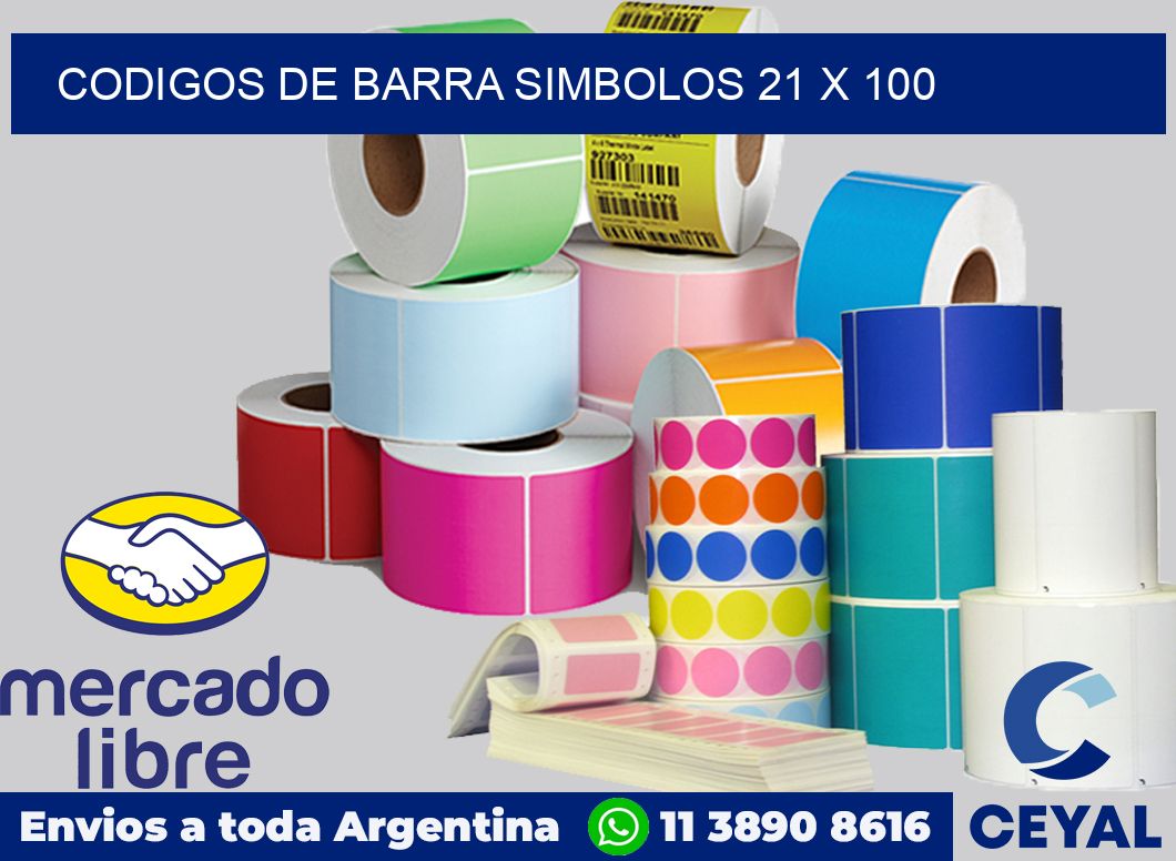 Codigos de barra simbolos 21 x 100