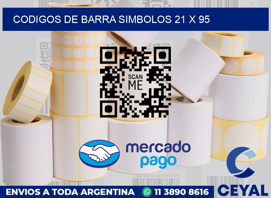 Codigos de barra simbolos 21 x 95