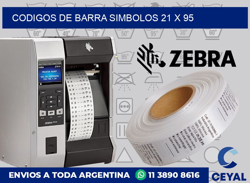 Codigos de barra simbolos 21 x 95
