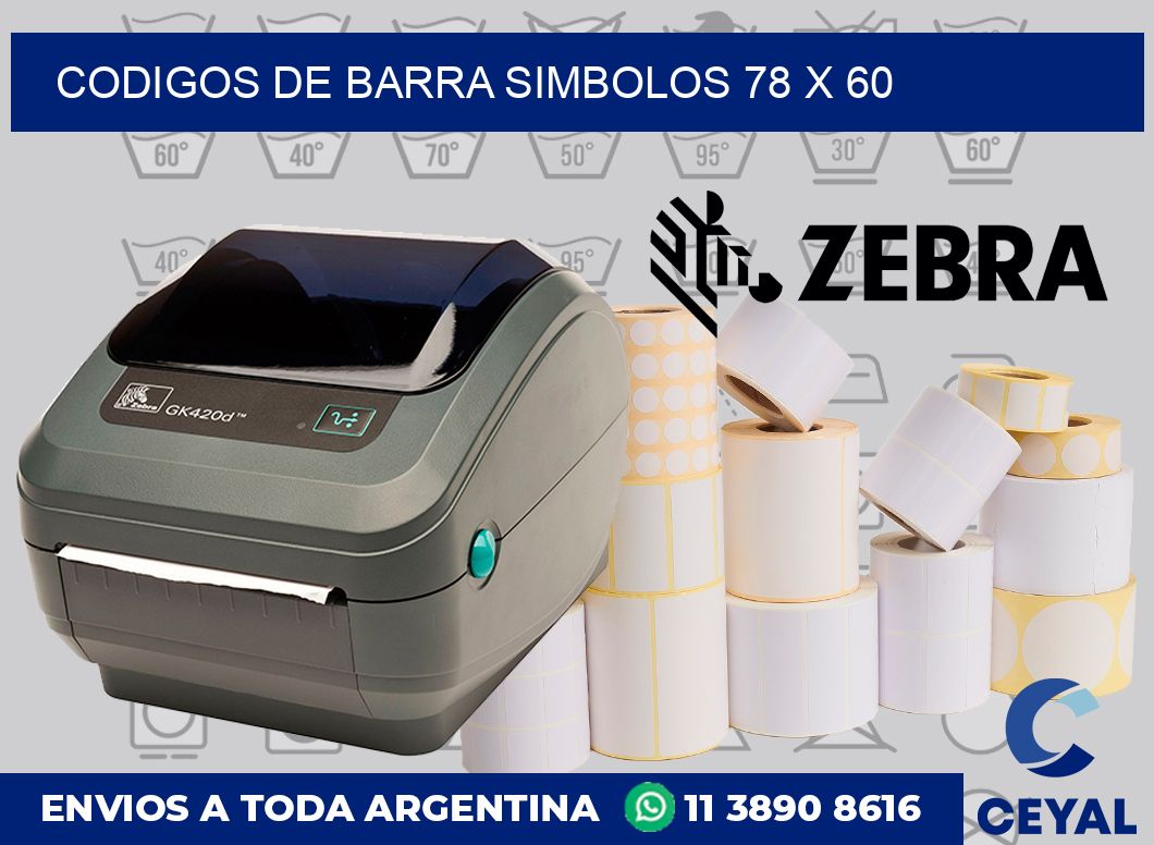Codigos de barra simbolos 78 x 60