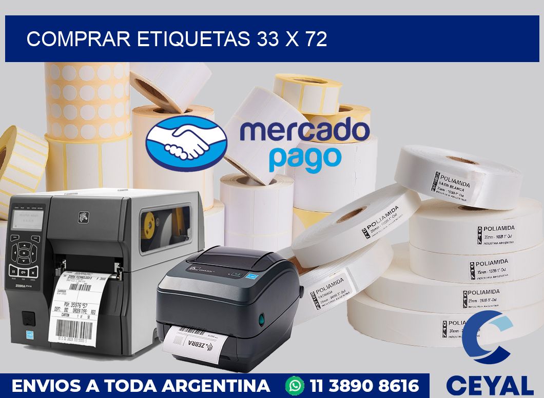 Comprar etiquetas 33 x 72