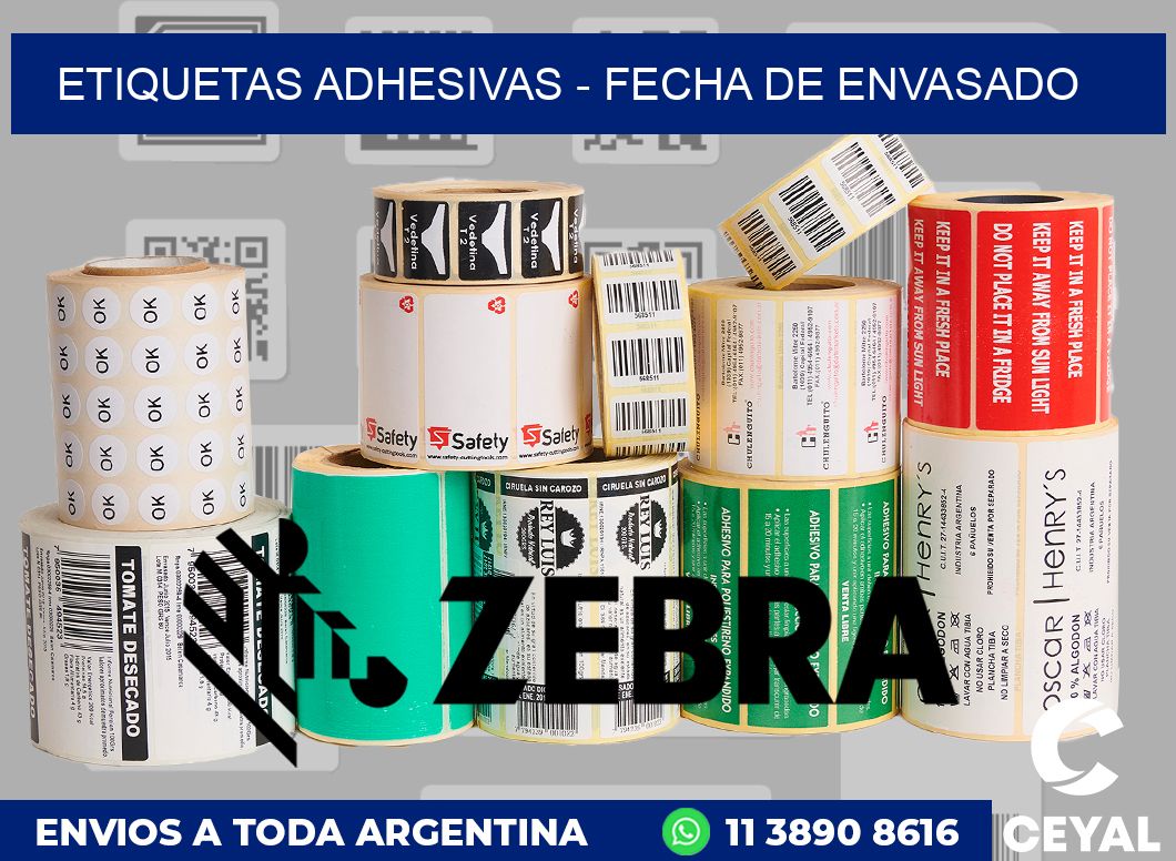 ETIQUETAS ADHESIVAS - FECHA DE ENVASADO