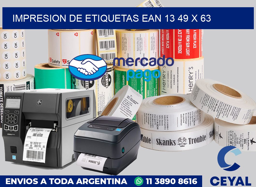 Impresion de etiquetas EAN 13 49 x 63