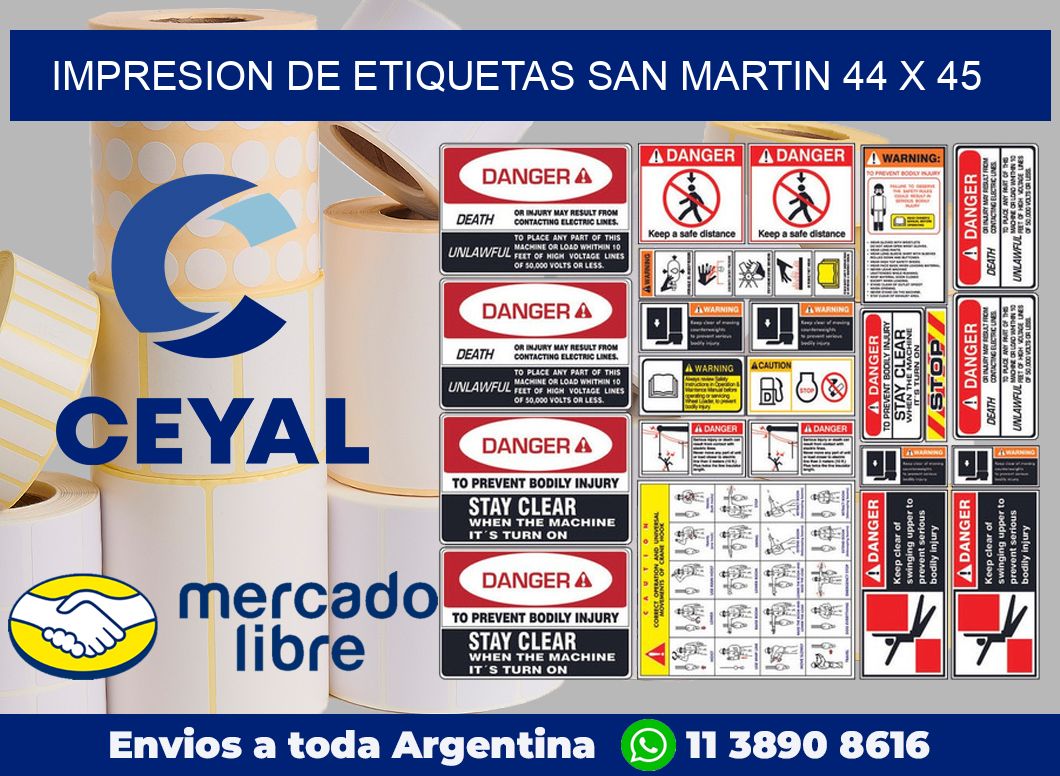 Impresion de etiquetas San Martin 44 x 45