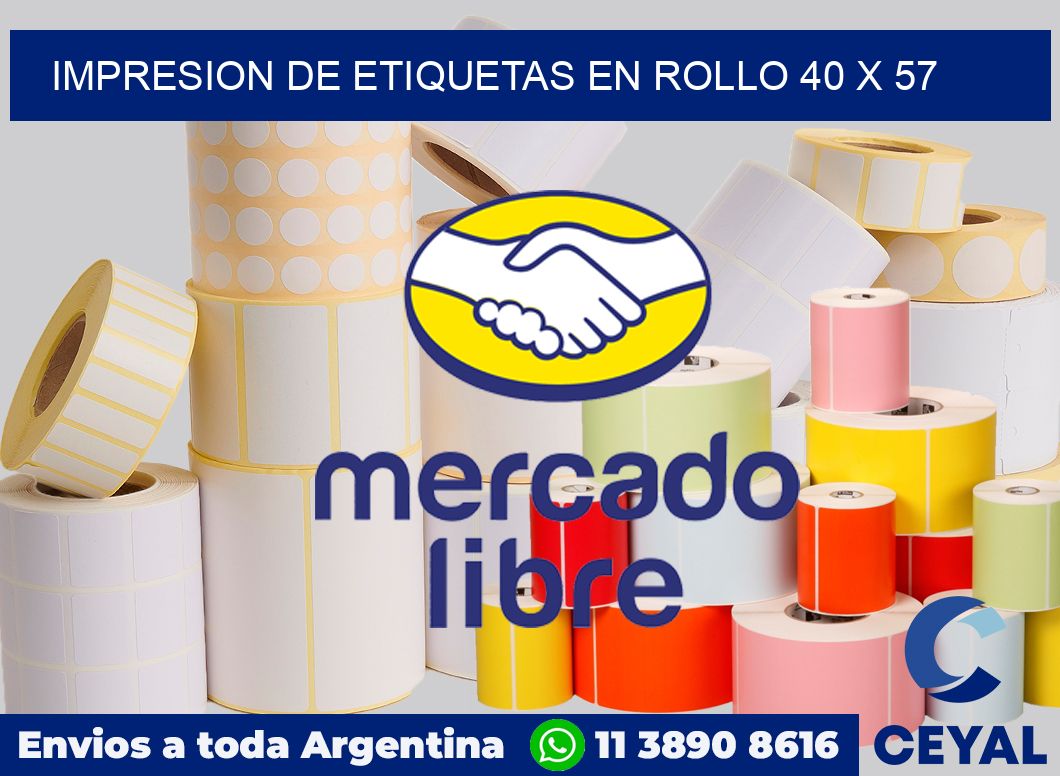 Impresion de etiquetas en rollo 40 x 57