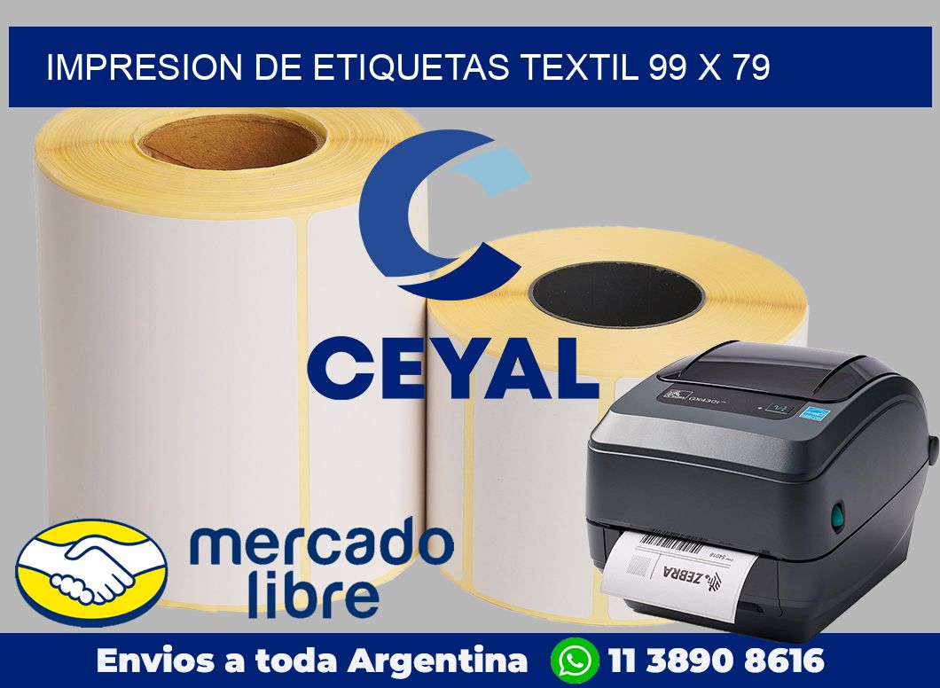 Impresion de etiquetas textil 99 x 79