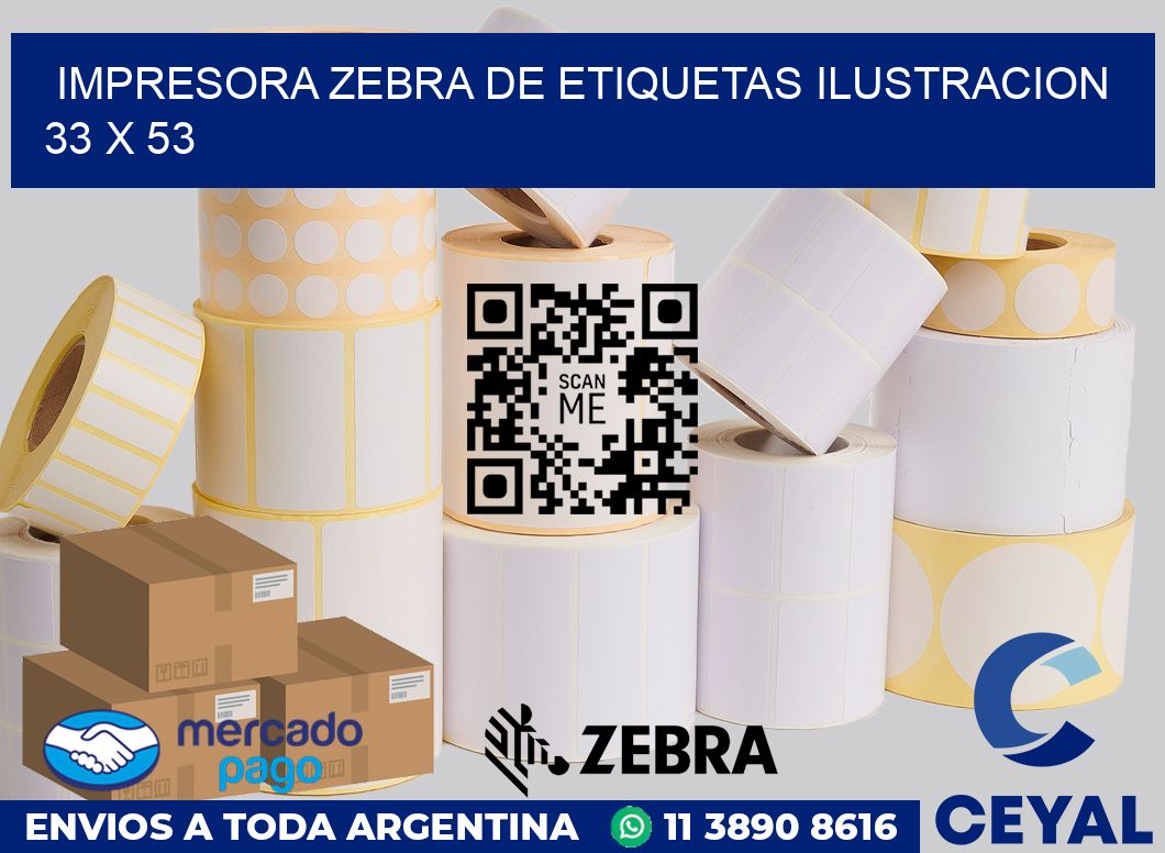 Impresora Zebra de etiquetas ilustracion 33 x 53
