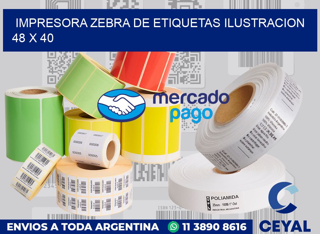 Impresora Zebra de etiquetas ilustracion 48 x 40