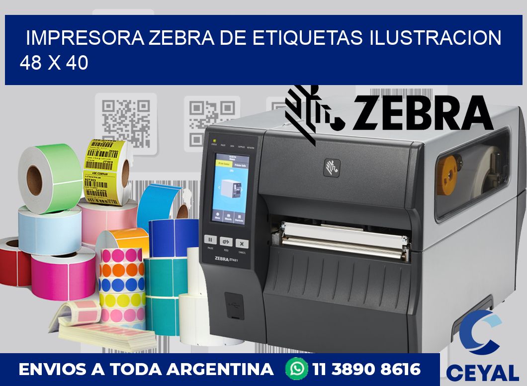Impresora Zebra de etiquetas ilustracion 48 x 40