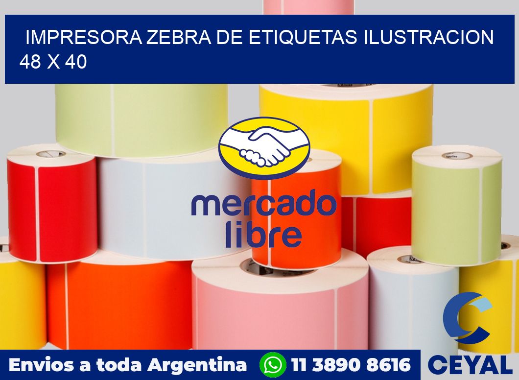 Impresora Zebra de etiquetas ilustracion 48 x 40