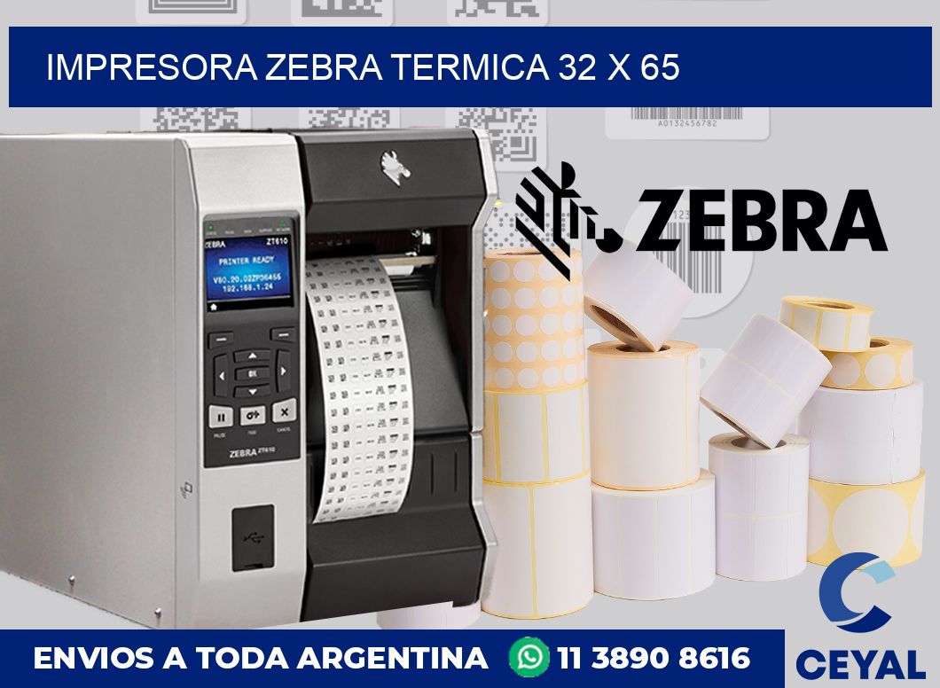 Impresora Zebra termica 32 x 65