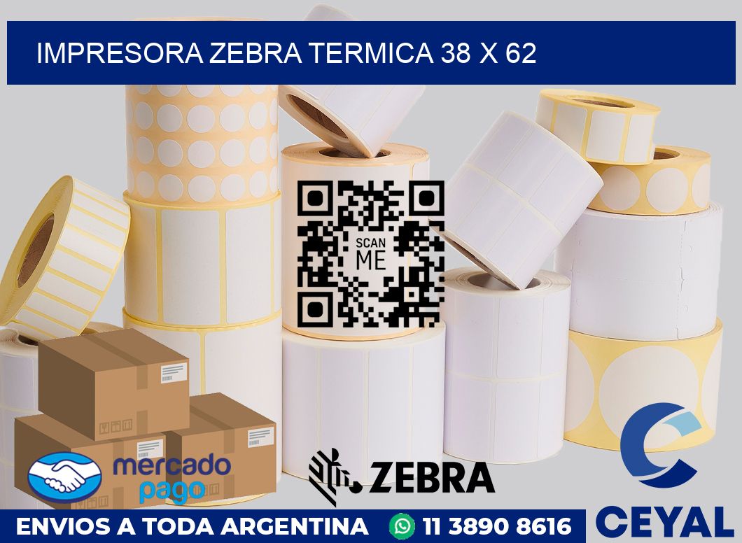 Impresora Zebra termica 38 x 62