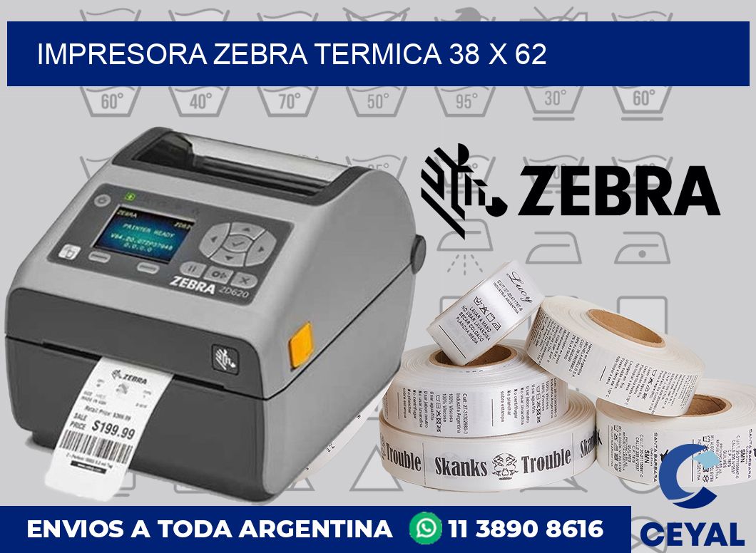 Impresora Zebra termica 38 x 62