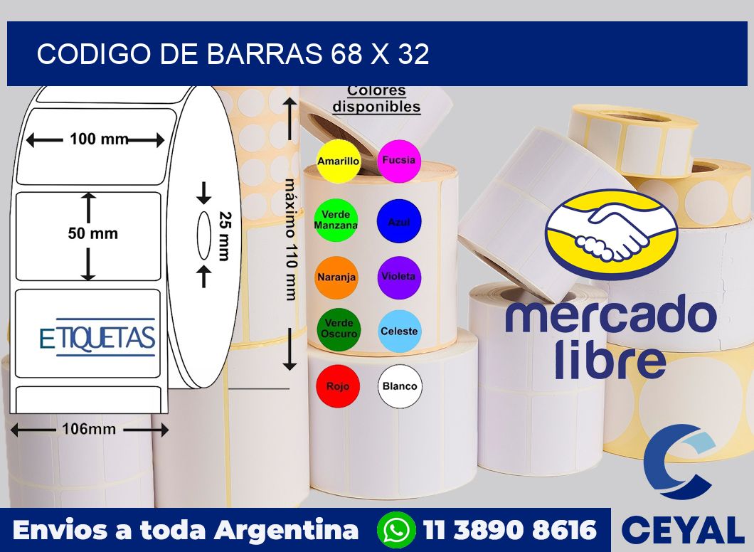 codigo de barras 68 x 32