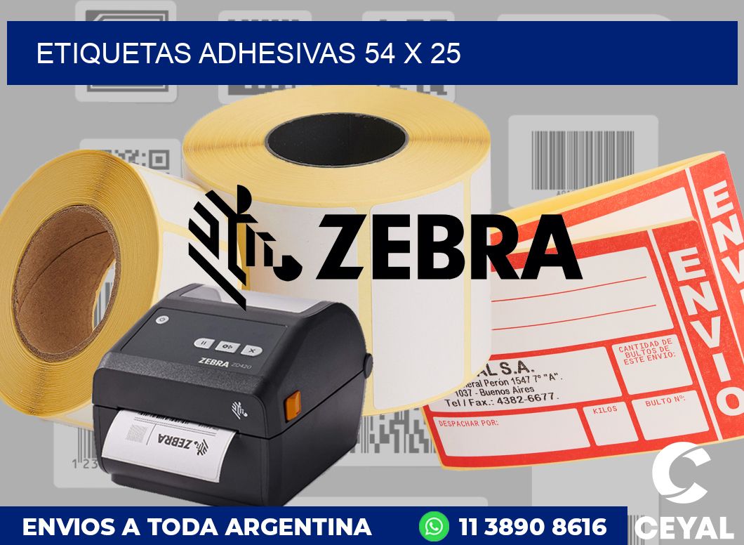 etiquetas adhesivas 54 x 25