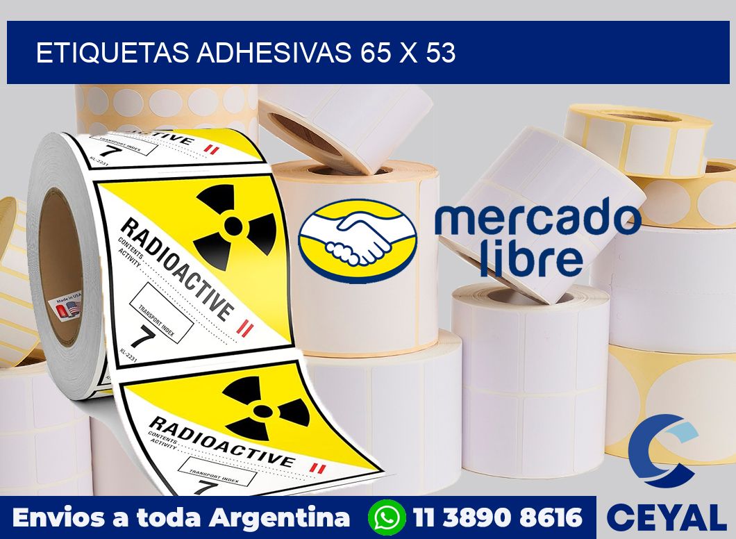 etiquetas adhesivas 65 x 53