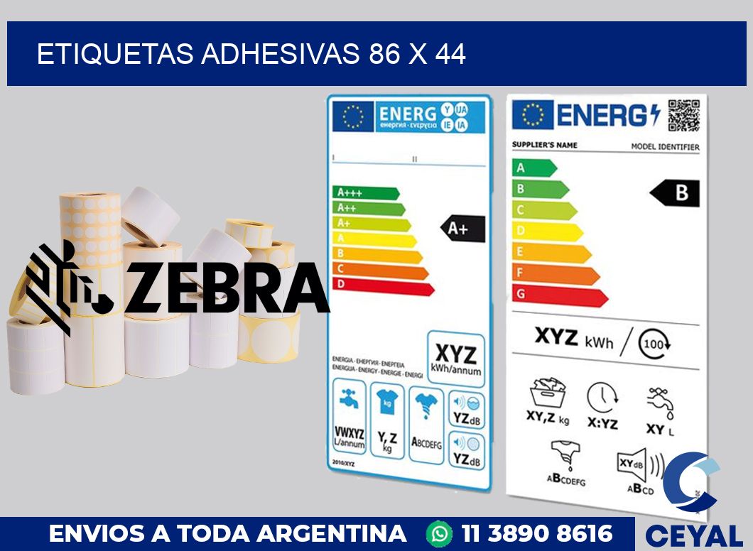 etiquetas adhesivas 86 x 44
