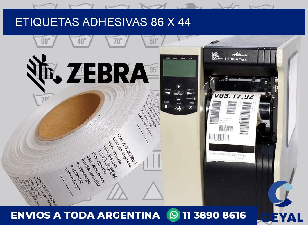 etiquetas adhesivas 86 x 44