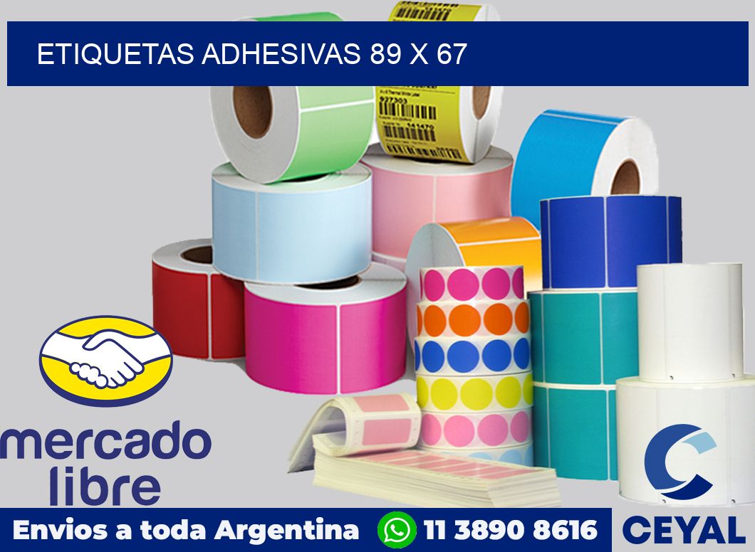 etiquetas adhesivas 89 x 67