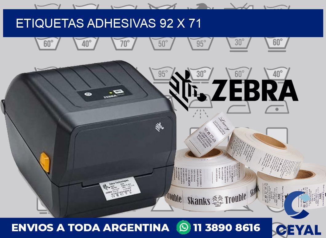 etiquetas adhesivas 92 x 71