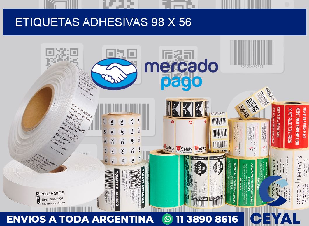 etiquetas adhesivas 98 x 56